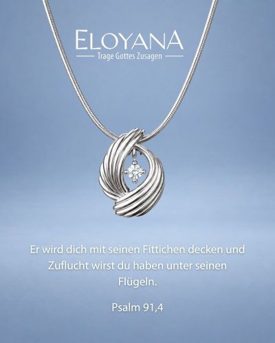 Preview: Evrah Anhänger 17x12 mm Sterling Silber rhodiniert Zirkonia